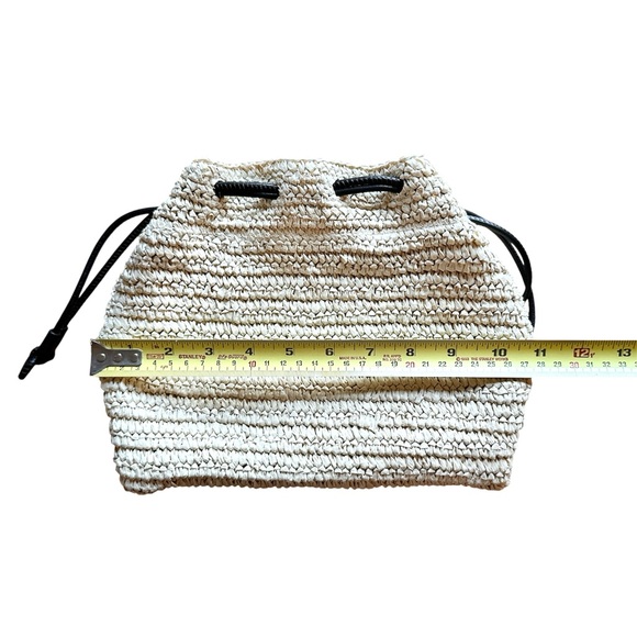 NWT COS Mini Woven Raffia Cavatelli Clutch Shoulder Bag - Picture 9 of 10